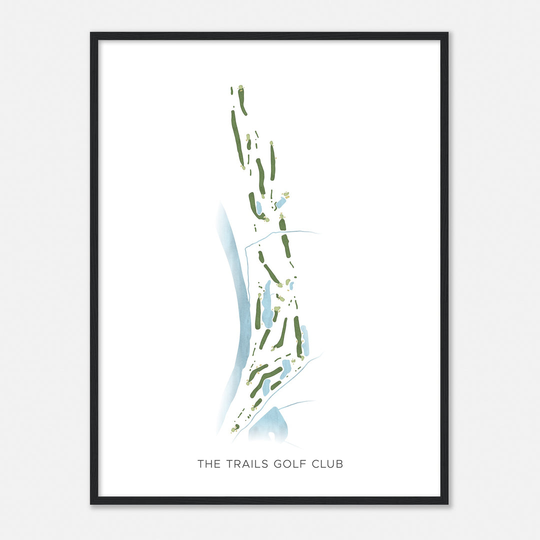 Print of The Trails Golf Club Modern Map