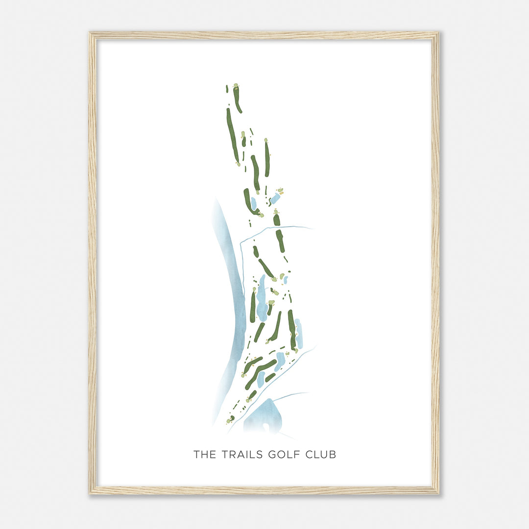 Print of The Trails Golf Club Modern Map