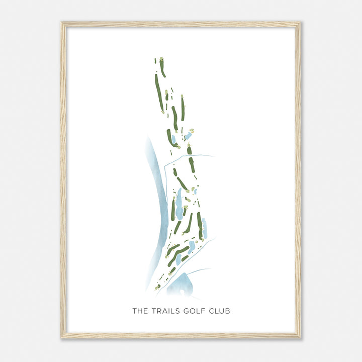 Print of The Trails Golf Club Modern Map