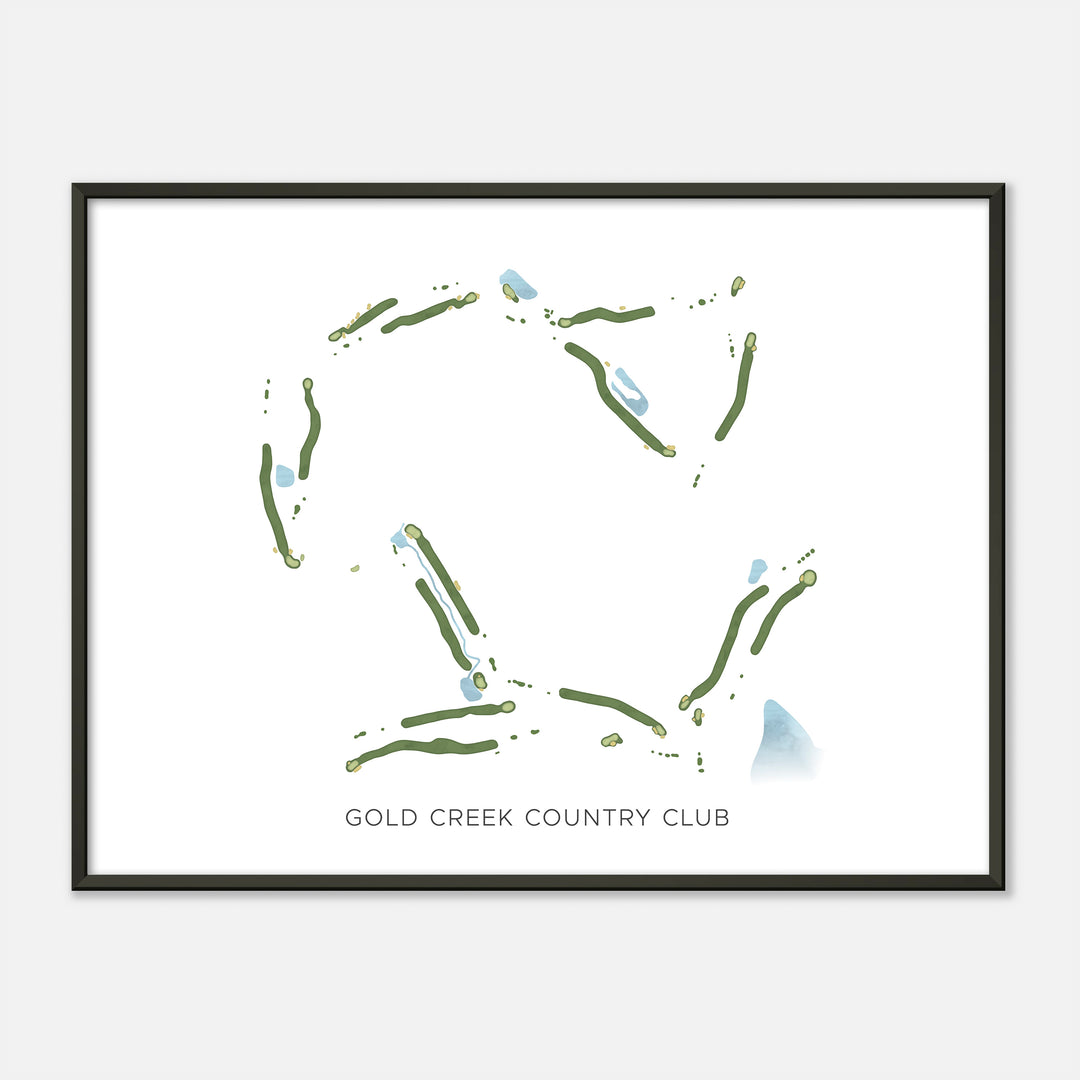 Print of Gold Creek Country Club Modern Map