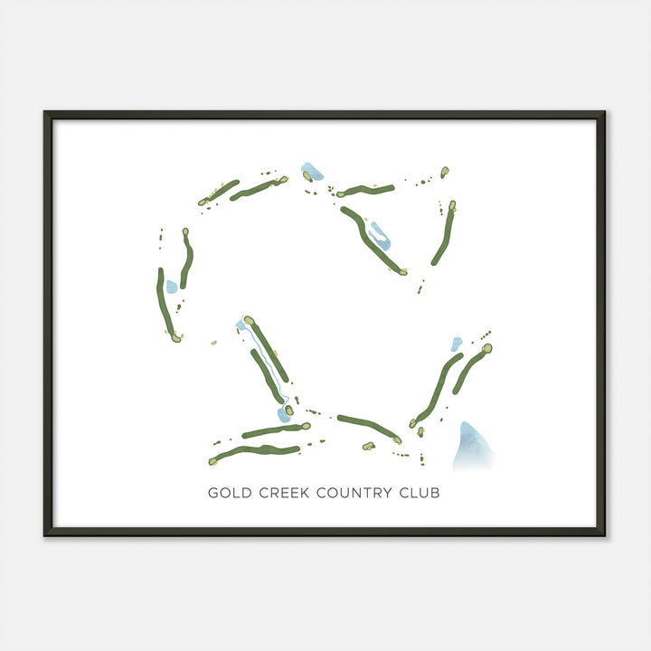 Print of Gold Creek Country Club Modern Map