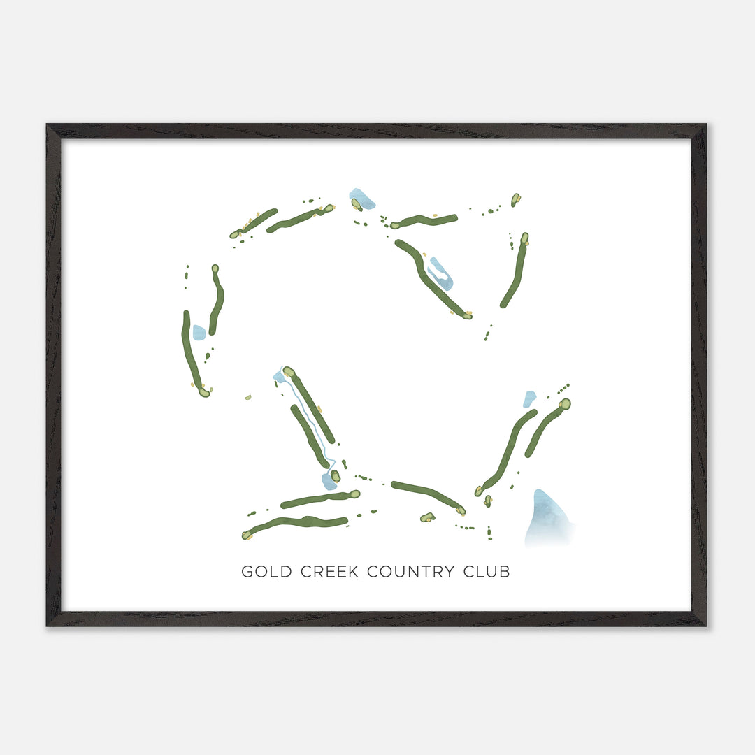 Print of Gold Creek Country Club Modern Map