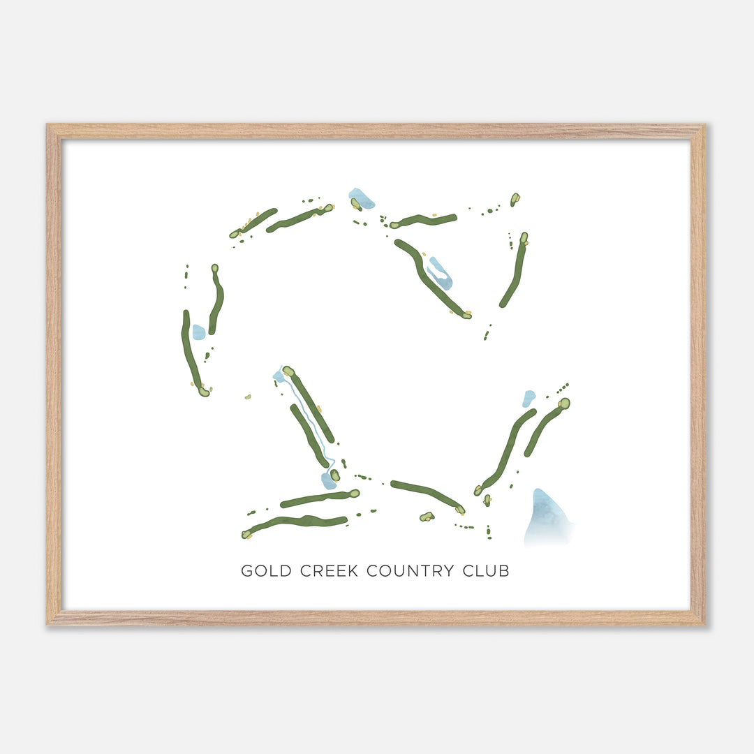 Print of Gold Creek Country Club Modern Map