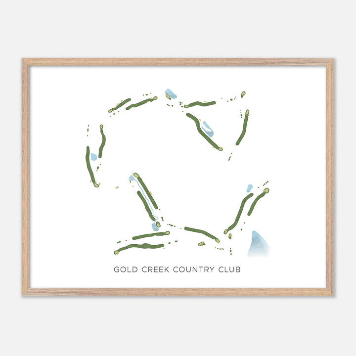 Print of Gold Creek Country Club Modern Map