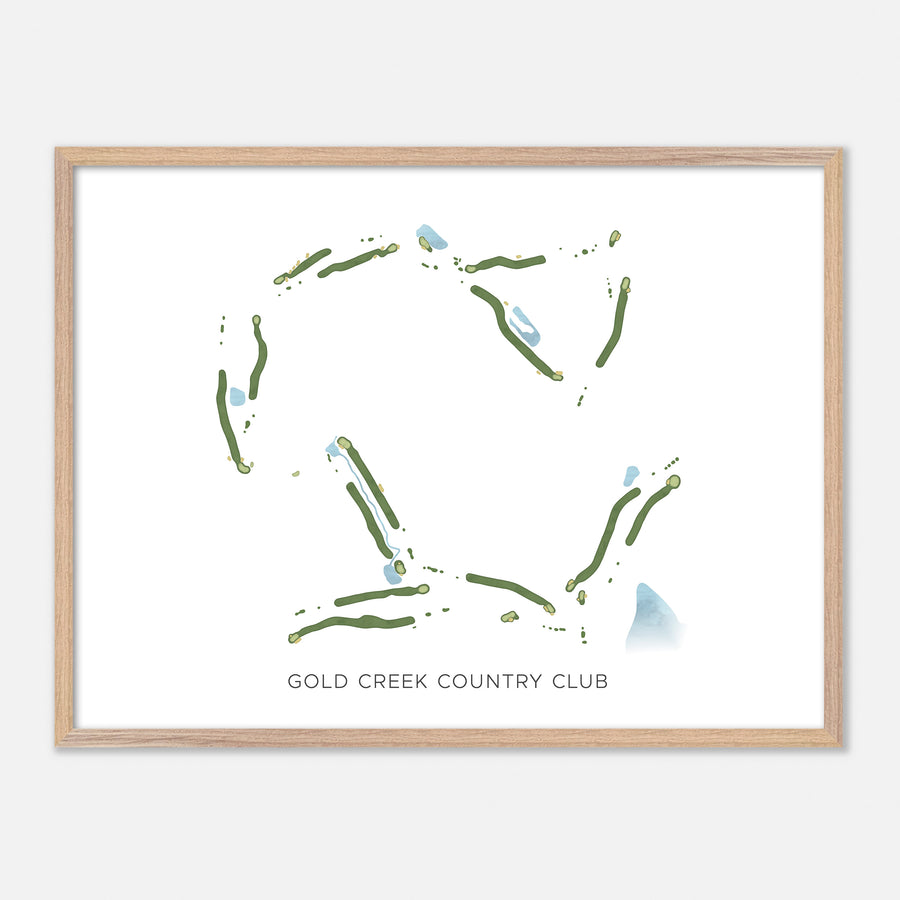Print of Gold Creek Country Club Modern Map