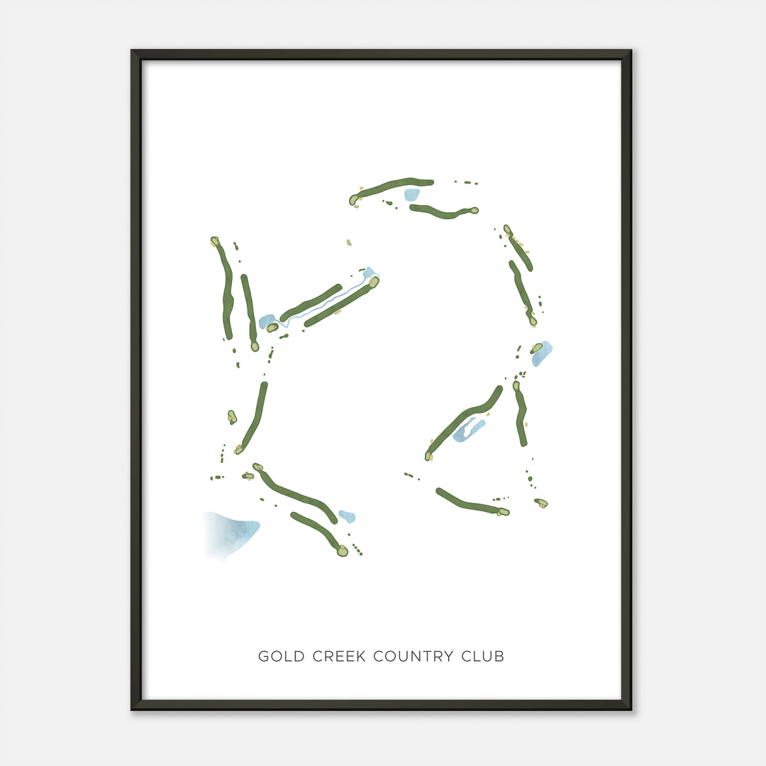 Print of Gold Creek Country Club Modern Map