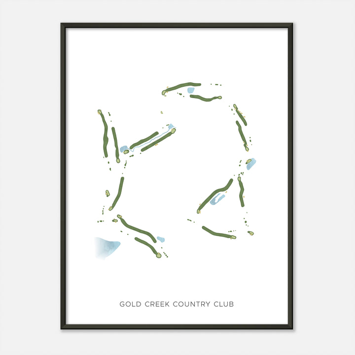 Print of Gold Creek Country Club Modern Map