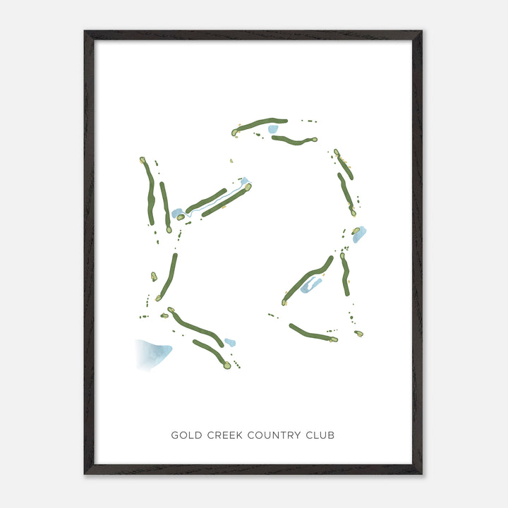 Print of Gold Creek Country Club Modern Map