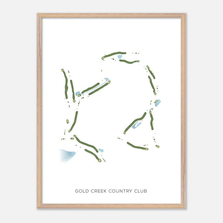 Print of Gold Creek Country Club Modern Map