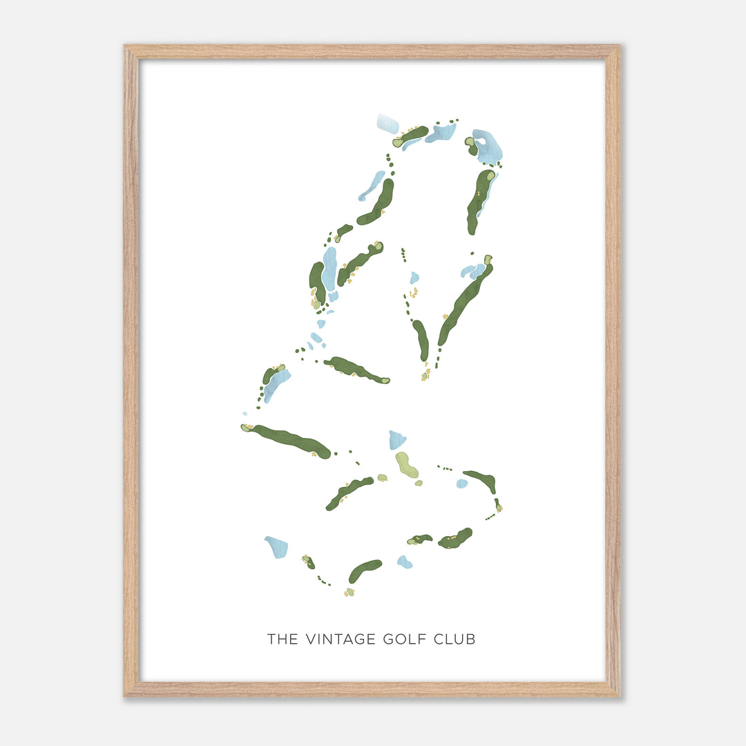 Print of The Vintage Golf Club Modern Map