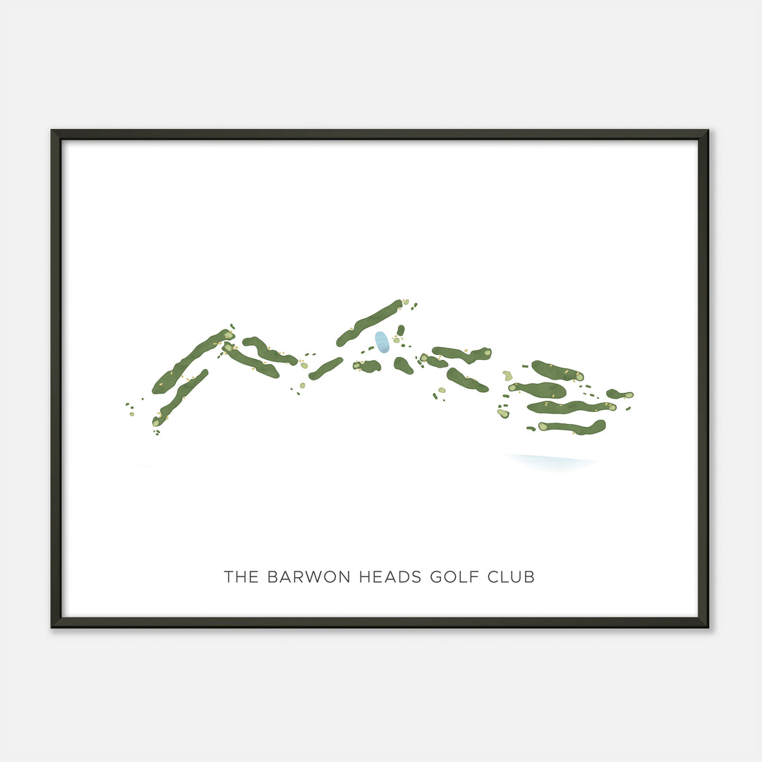 Print of The Barwon Heads Golf Club Modern Map