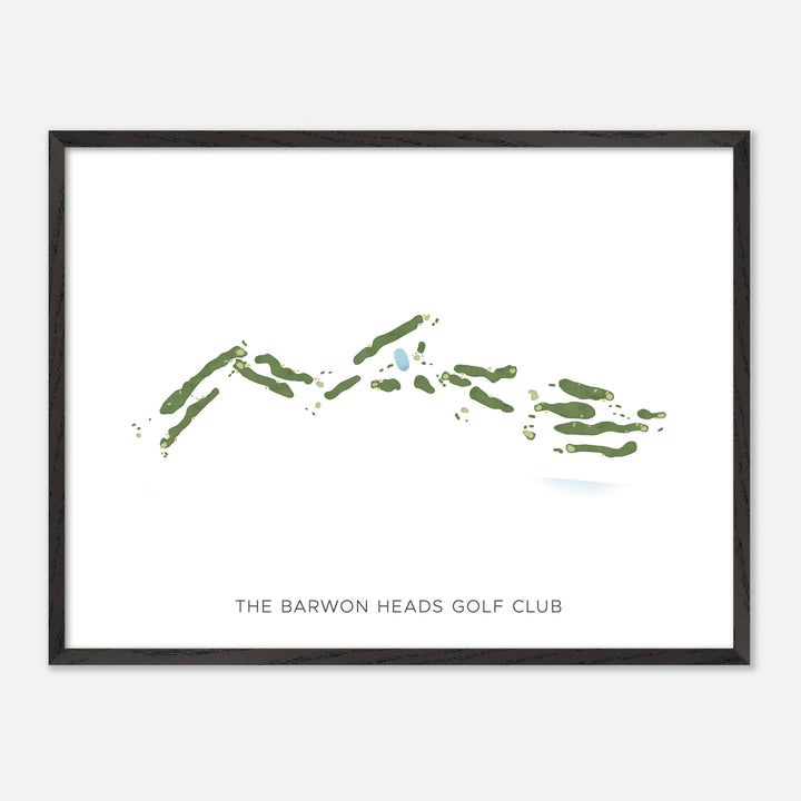 Print of The Barwon Heads Golf Club Modern Map