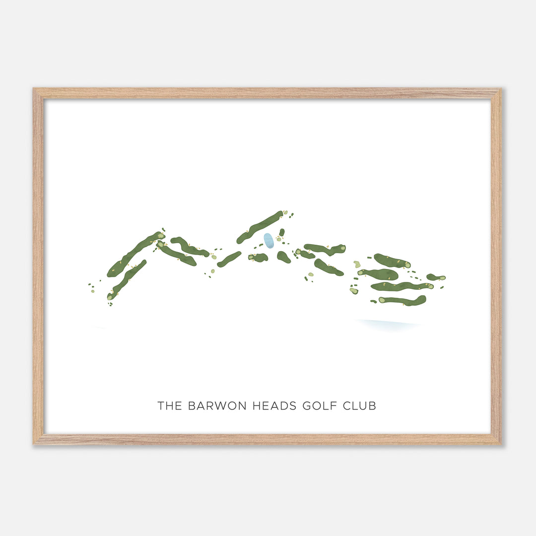Print of The Barwon Heads Golf Club Modern Map