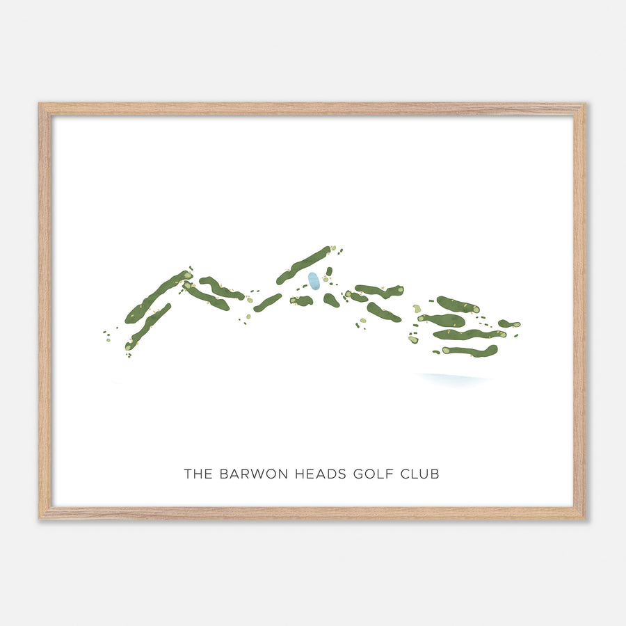 Print of The Barwon Heads Golf Club Modern Map