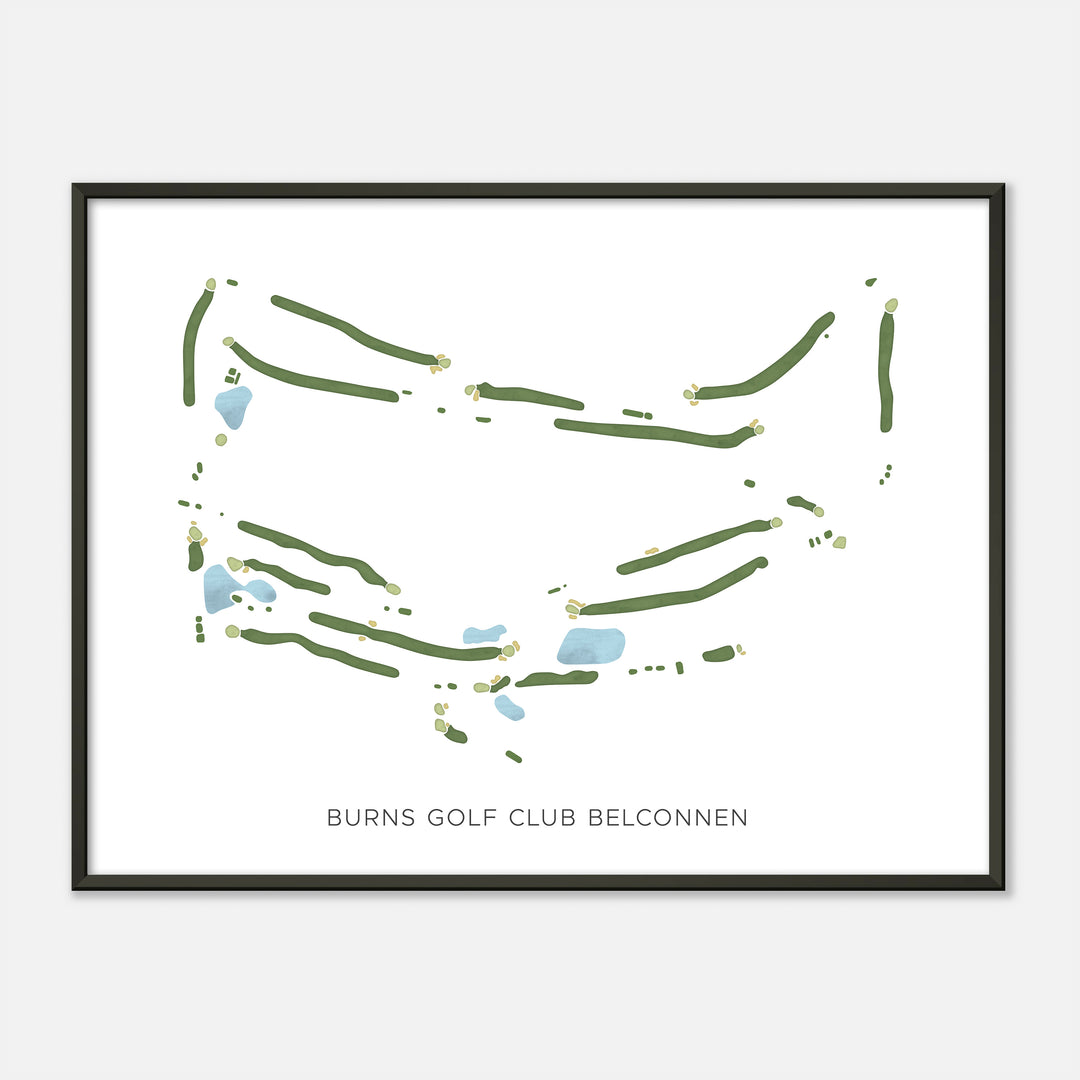 Print of Burns Golf Club Belconnen Modern Map