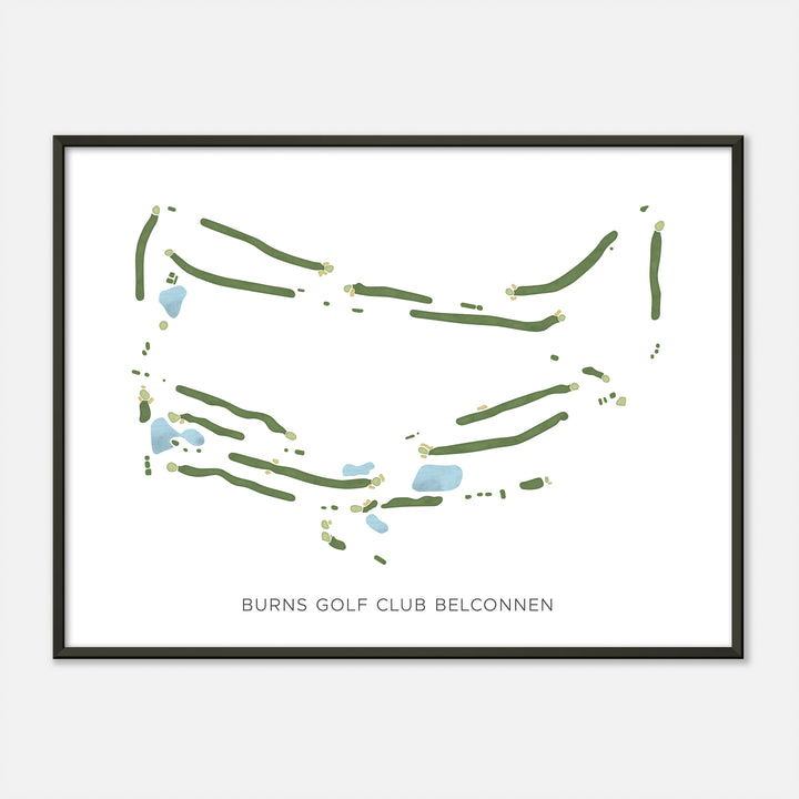 Print of Burns Golf Club Belconnen Modern Map