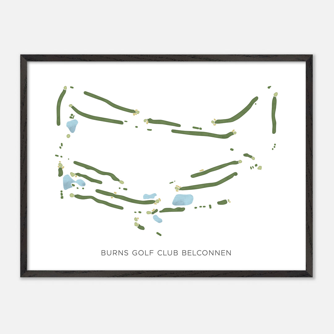 Print of Burns Golf Club Belconnen Modern Map