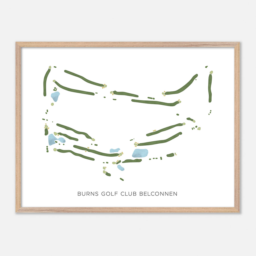 Print of Burns Golf Club Belconnen Modern Map