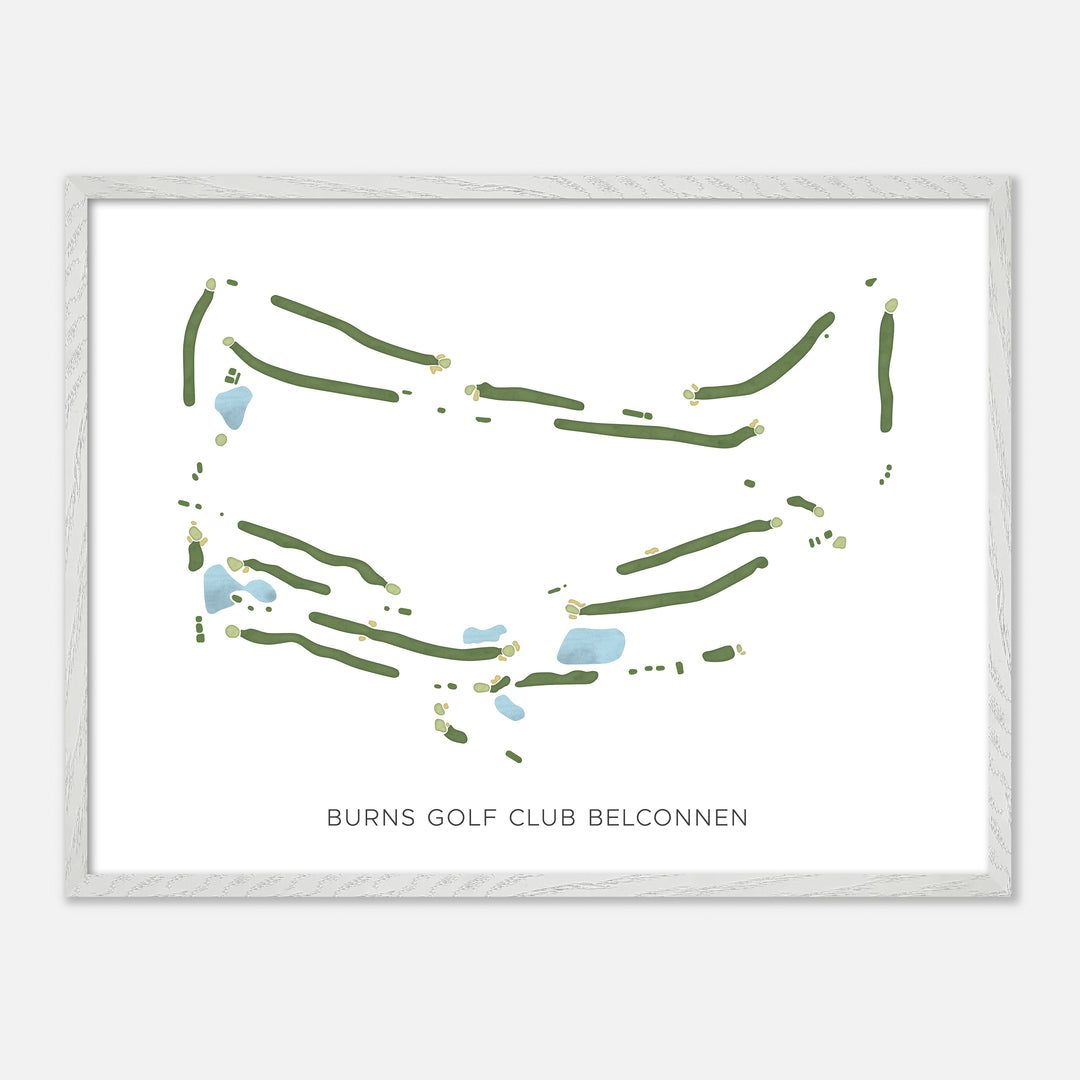 Print of Burns Golf Club Belconnen Modern Map