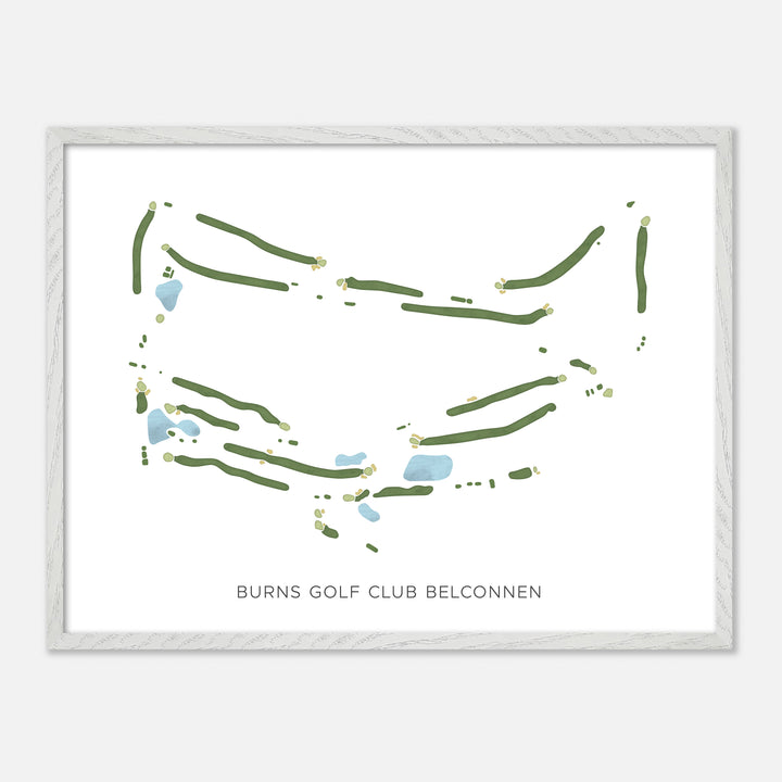 Print of Burns Golf Club Belconnen Modern Map
