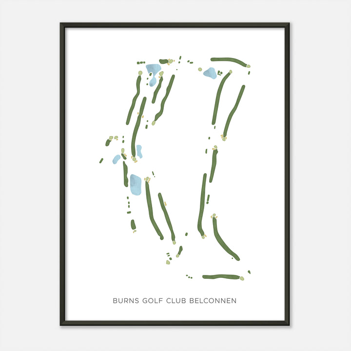 Print of Burns Golf Club Belconnen Modern Map