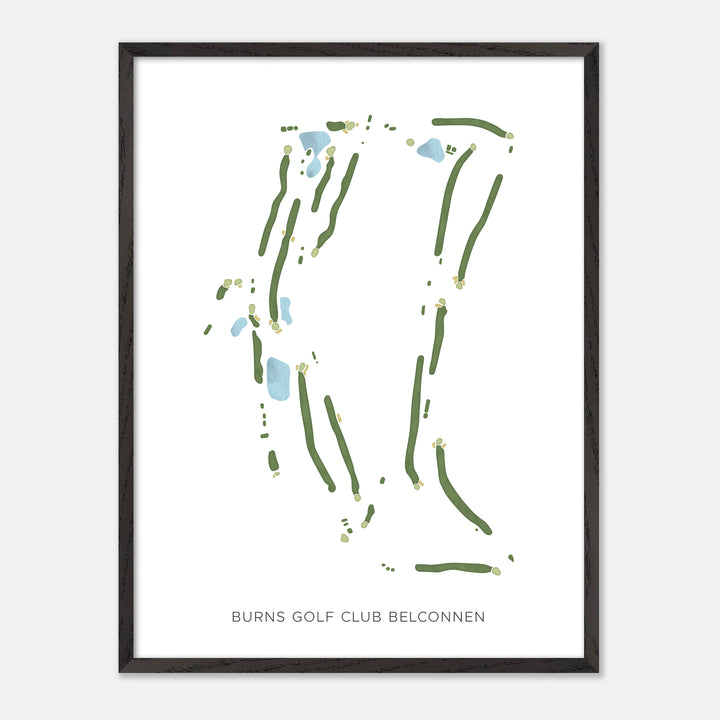 Print of Burns Golf Club Belconnen Modern Map