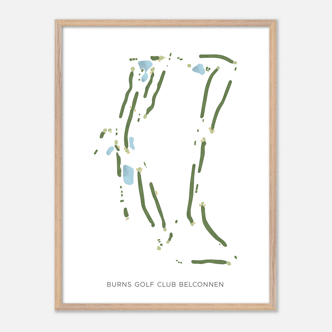 Print of Burns Golf Club Belconnen Modern Map
