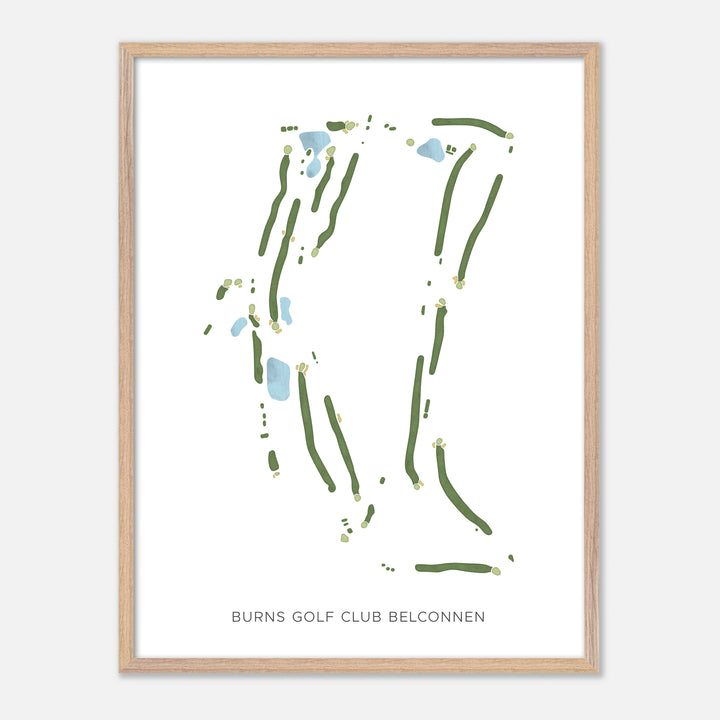 Print of Burns Golf Club Belconnen Modern Map