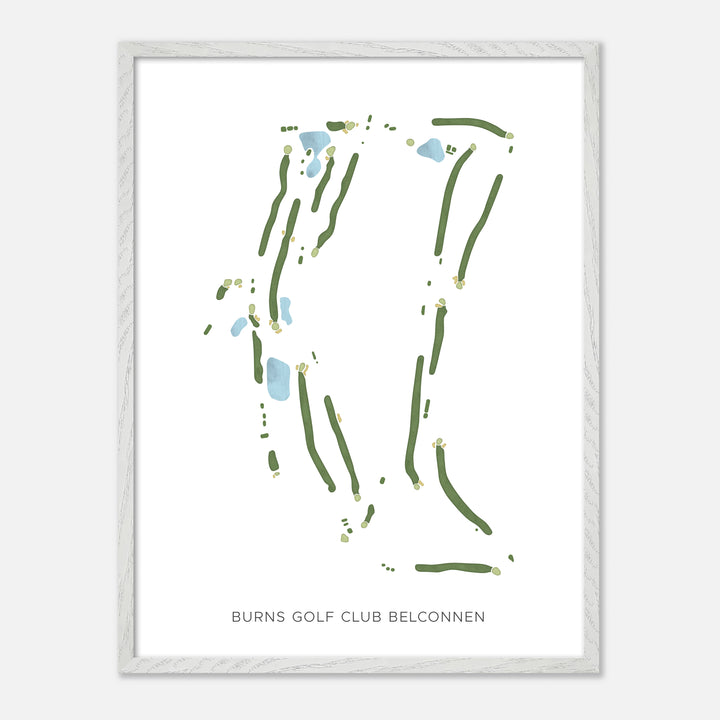 Print of Burns Golf Club Belconnen Modern Map