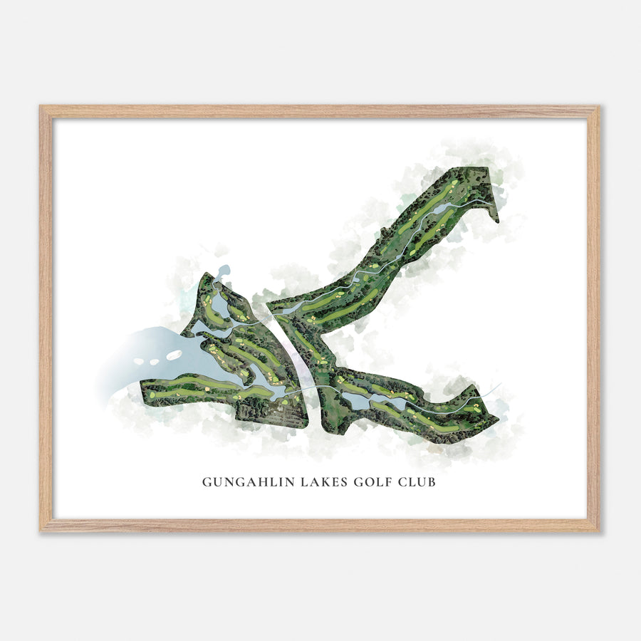 Print of Gungahlin Lakes Golf Club Classic Map