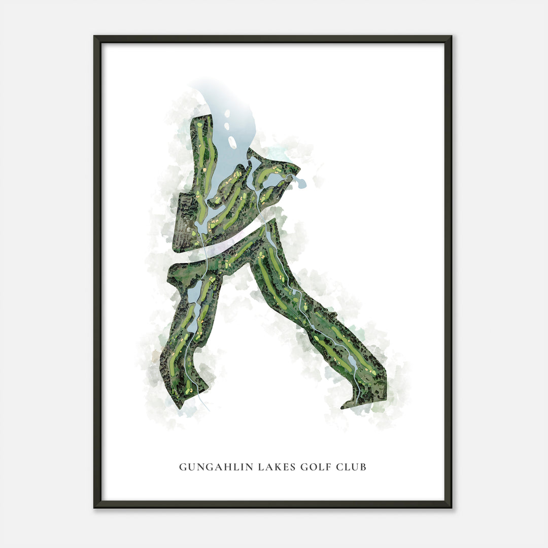 Print of Gungahlin Lakes Golf Club Classic Map