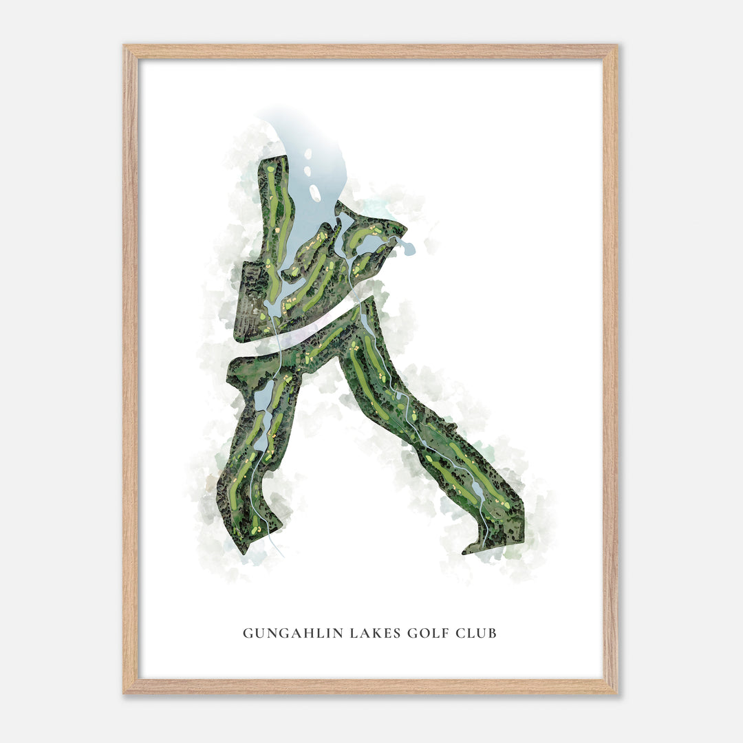 Print of Gungahlin Lakes Golf Club Classic Map