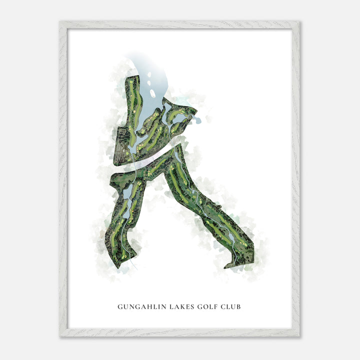 Print of Gungahlin Lakes Golf Club Classic Map