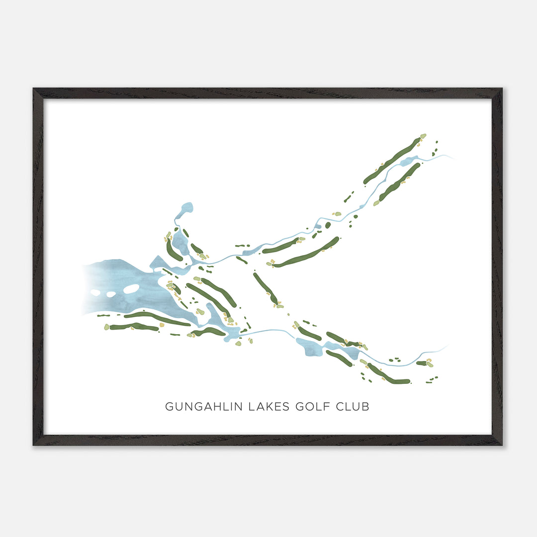 Print of Gungahlin Lakes Golf Club Modern Map