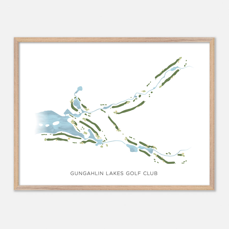 Print of Gungahlin Lakes Golf Club Modern Map