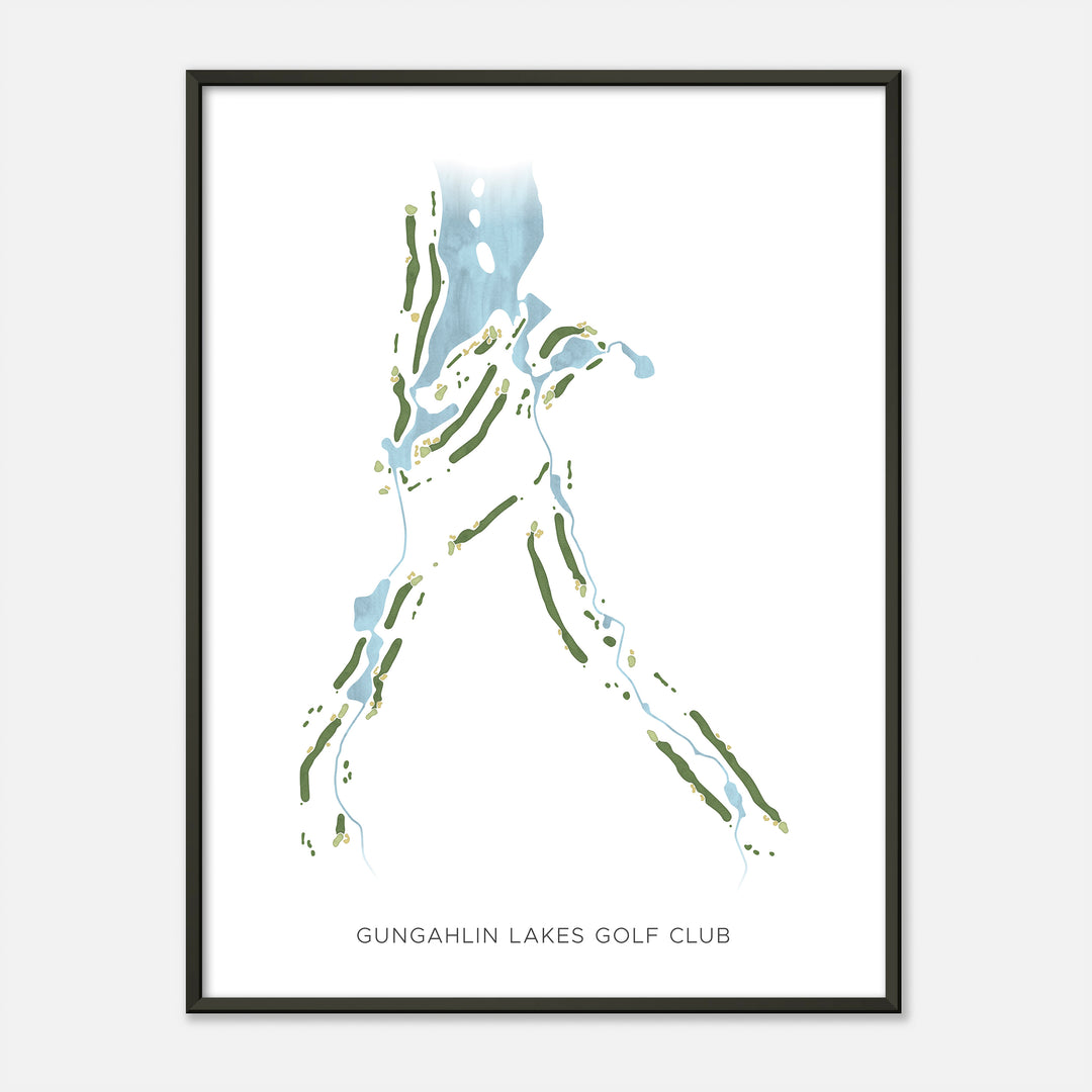 Print of Gungahlin Lakes Golf Club Modern Map