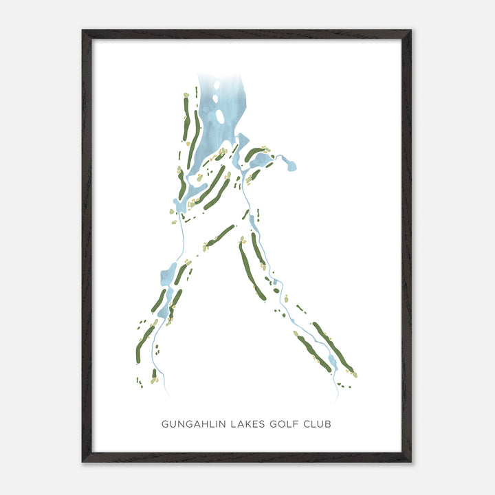 Print of Gungahlin Lakes Golf Club Modern Map