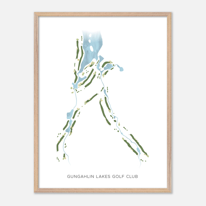 Print of Gungahlin Lakes Golf Club Modern Map