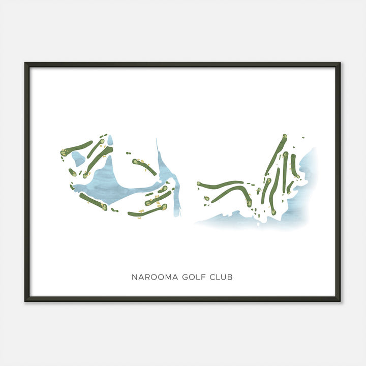 Print of Narooma Golf Club Modern Map