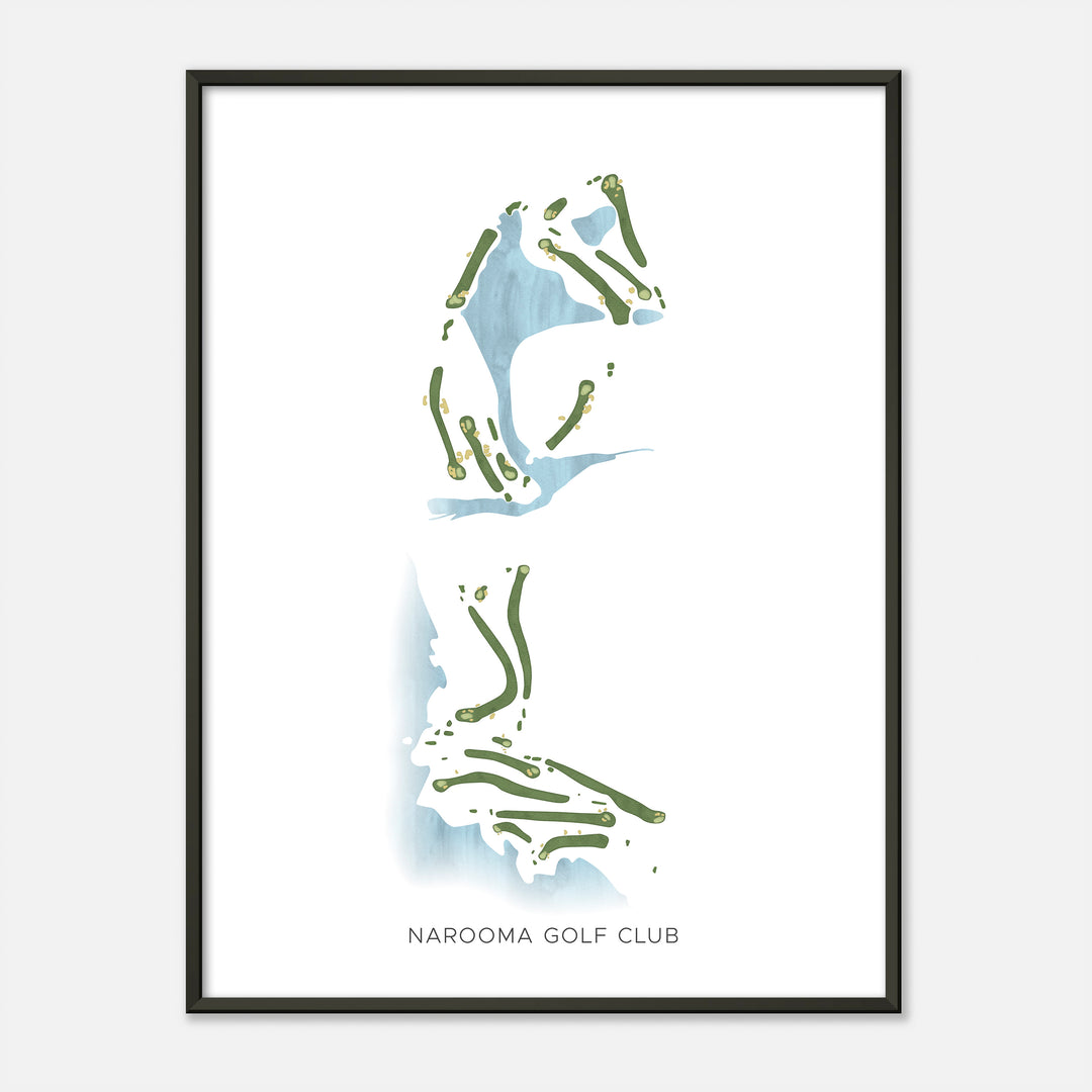 Print of Narooma Golf Club Modern Map