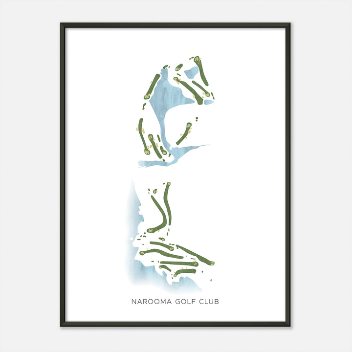 Print of Narooma Golf Club Modern Map
