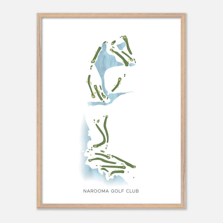 Print of Narooma Golf Club Modern Map
