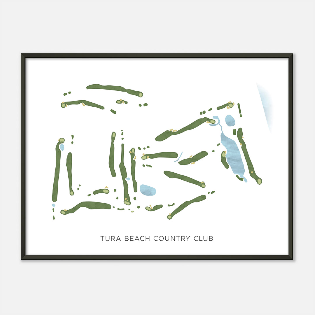 Print of Tura Beach Country Club Modern Map
