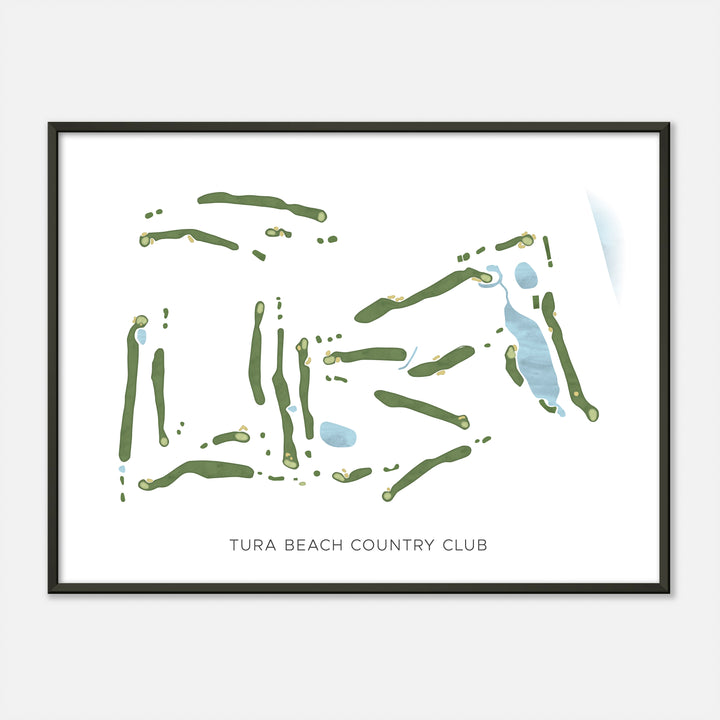 Print of Tura Beach Country Club Modern Map