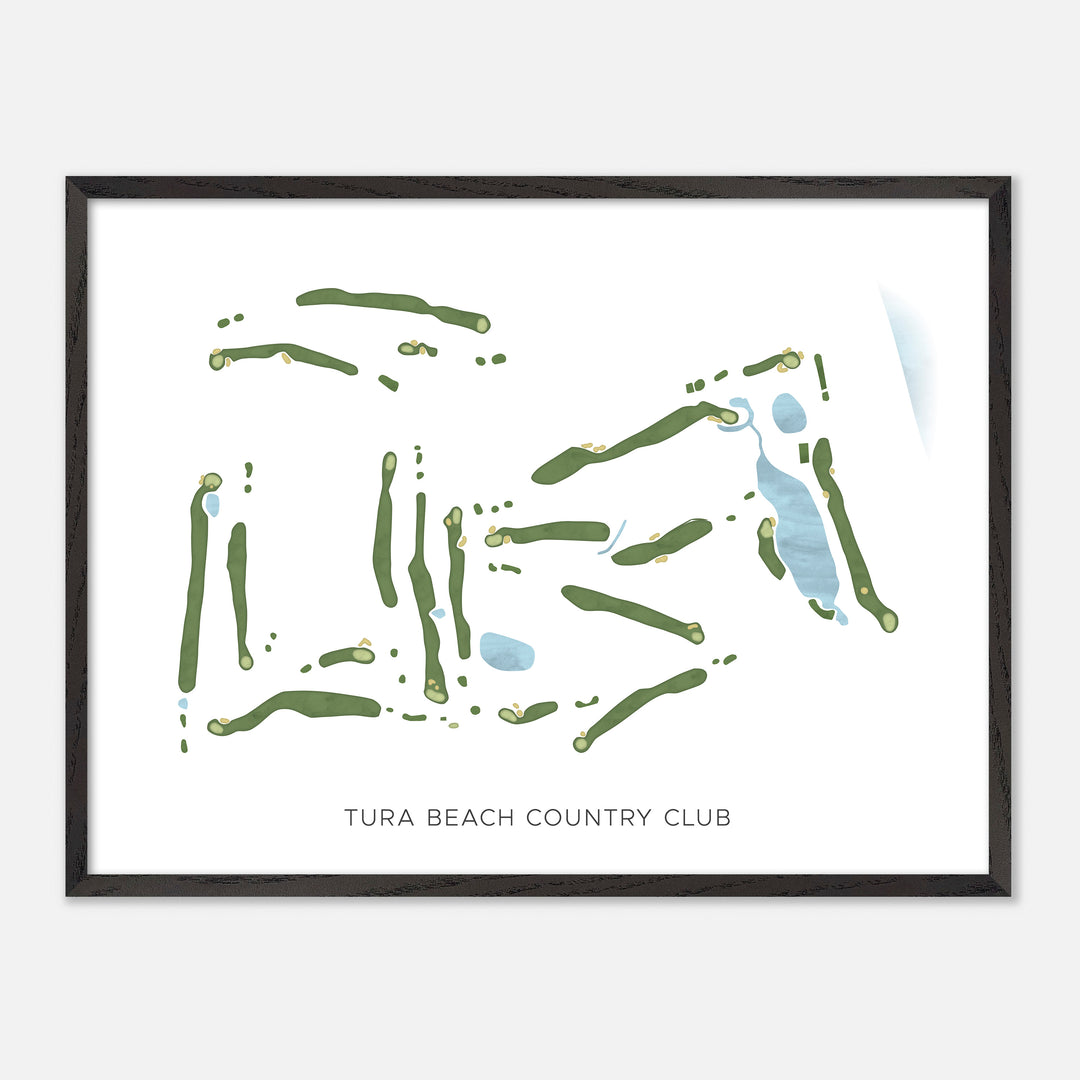 Print of Tura Beach Country Club Modern Map