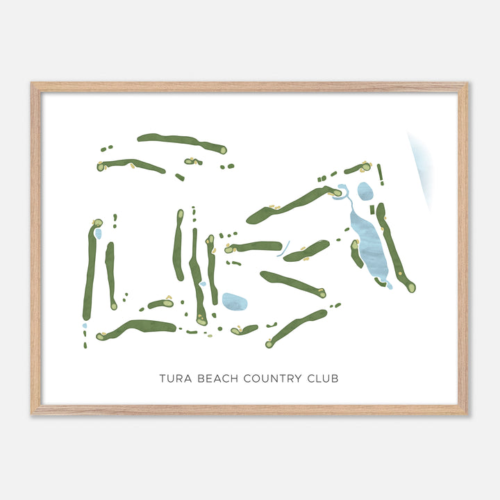 Print of Tura Beach Country Club Modern Map
