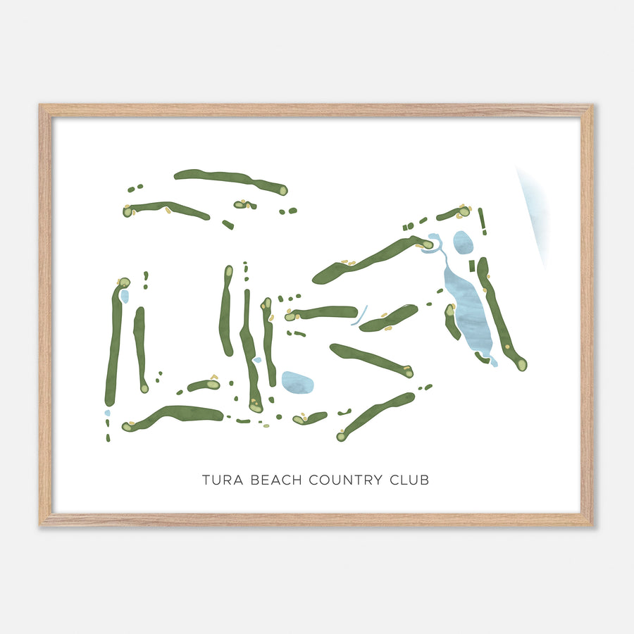 Print of Tura Beach Country Club Modern Map