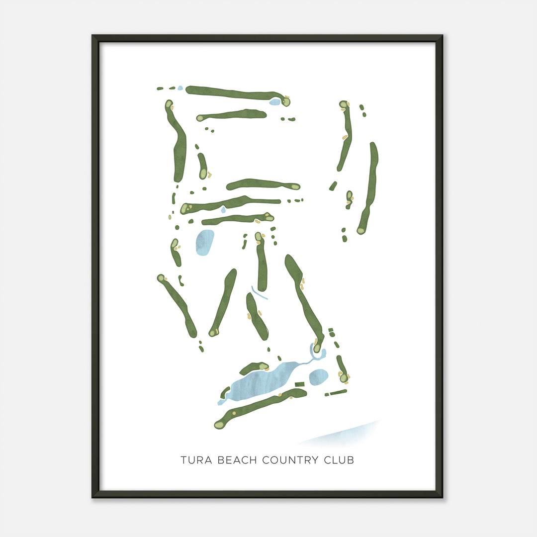 Print of Tura Beach Country Club Modern Map