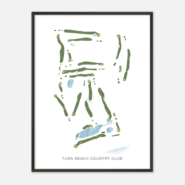 Print of Tura Beach Country Club Modern Map