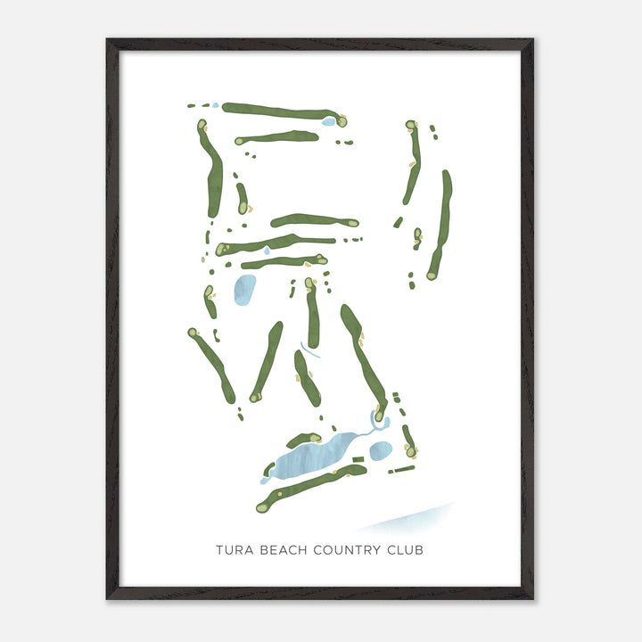 Print of Tura Beach Country Club Modern Map